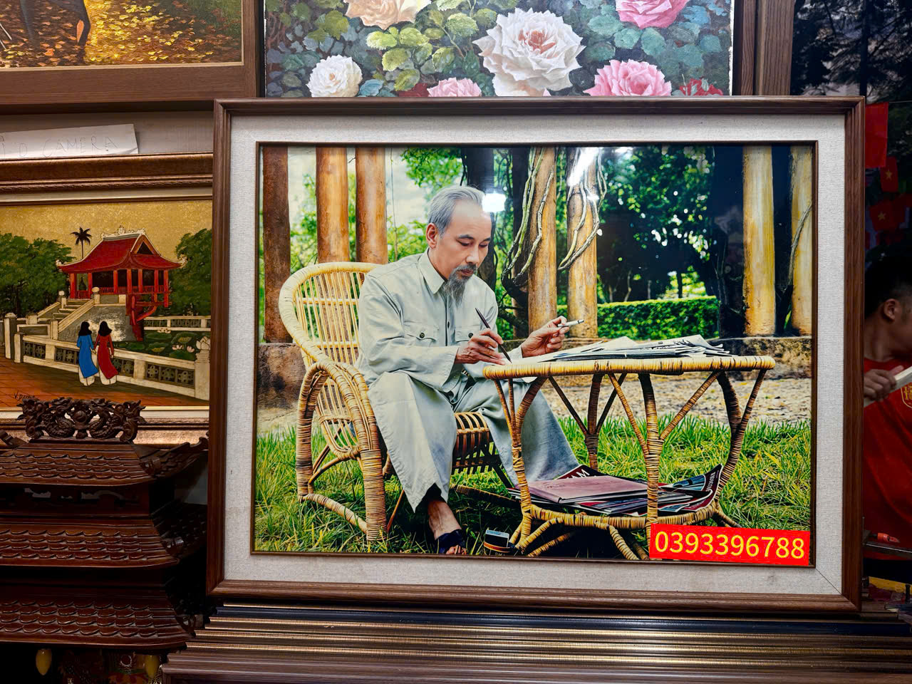 tranh sơn mài Bác Hồ