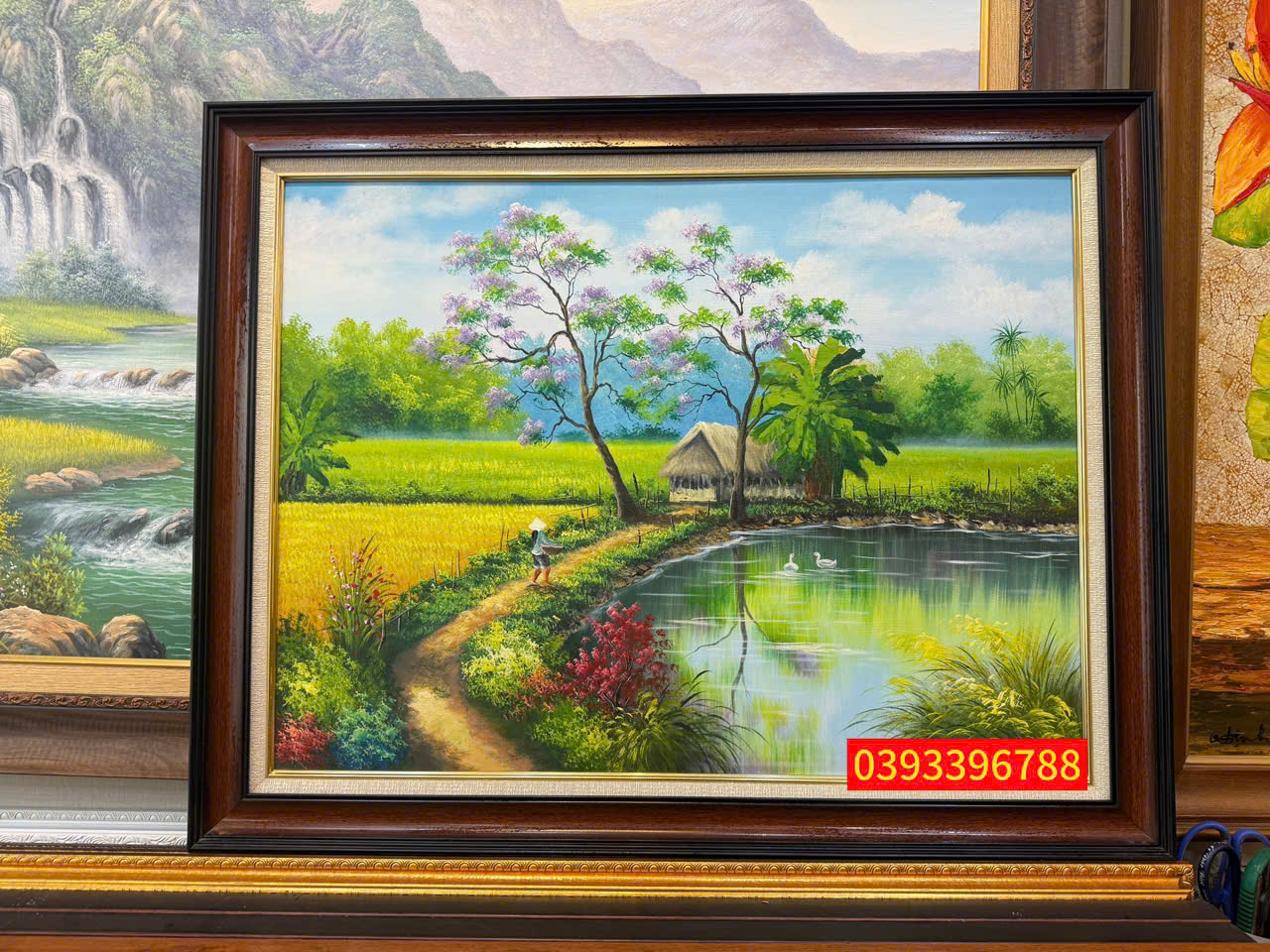 Tranh làng quê yên bình