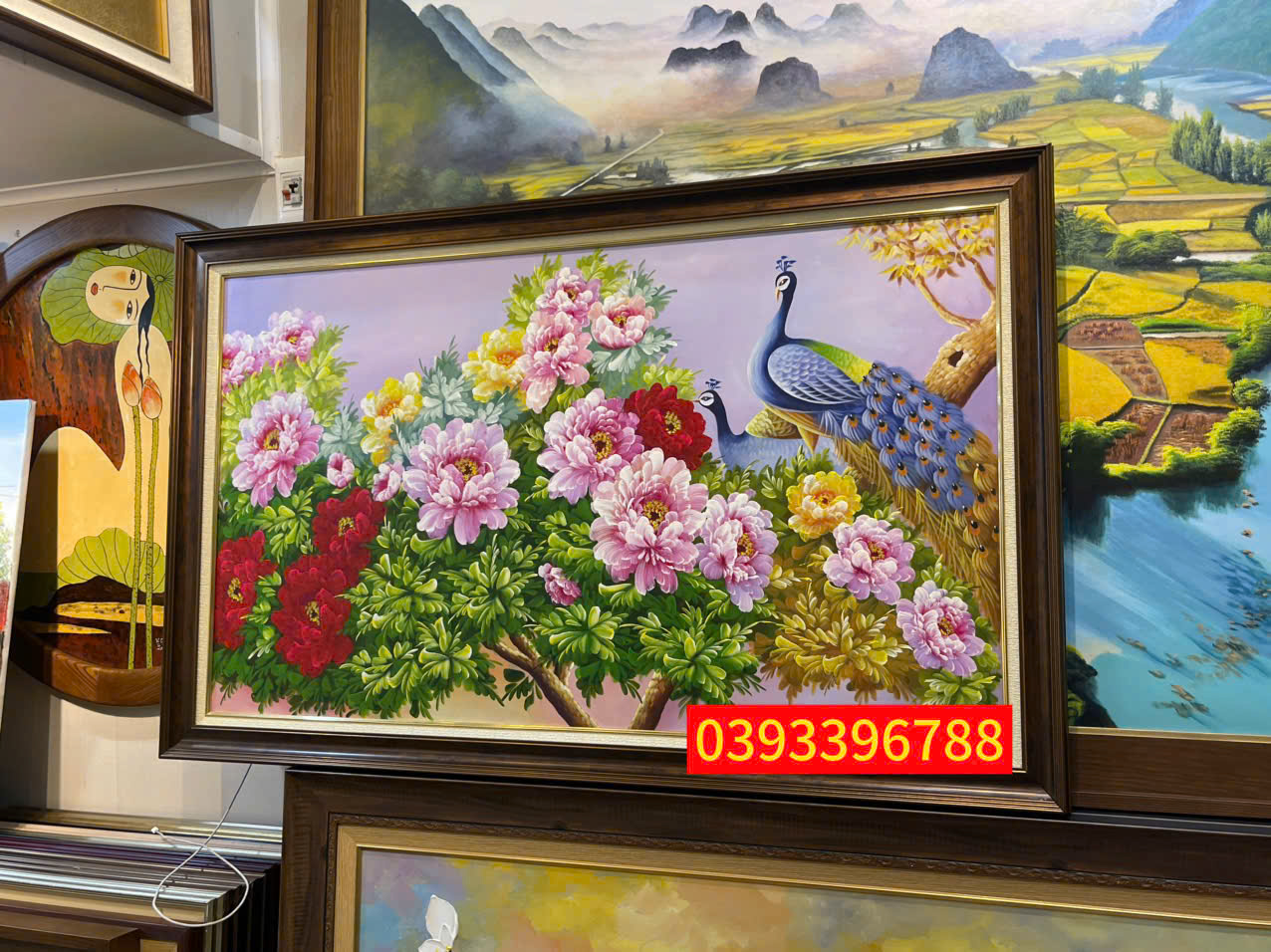 tranh hoa mẫu đơn
