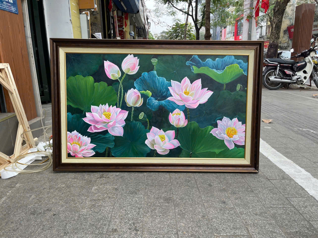 tranh hoa sen đẹp