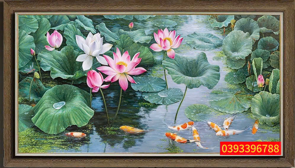 Tranh đầm sen - Liên hoa phú quý