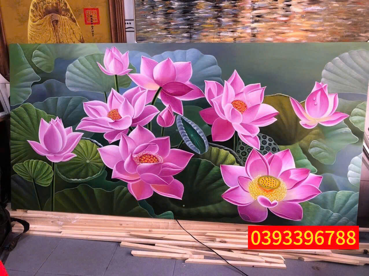 tranh hoa sen