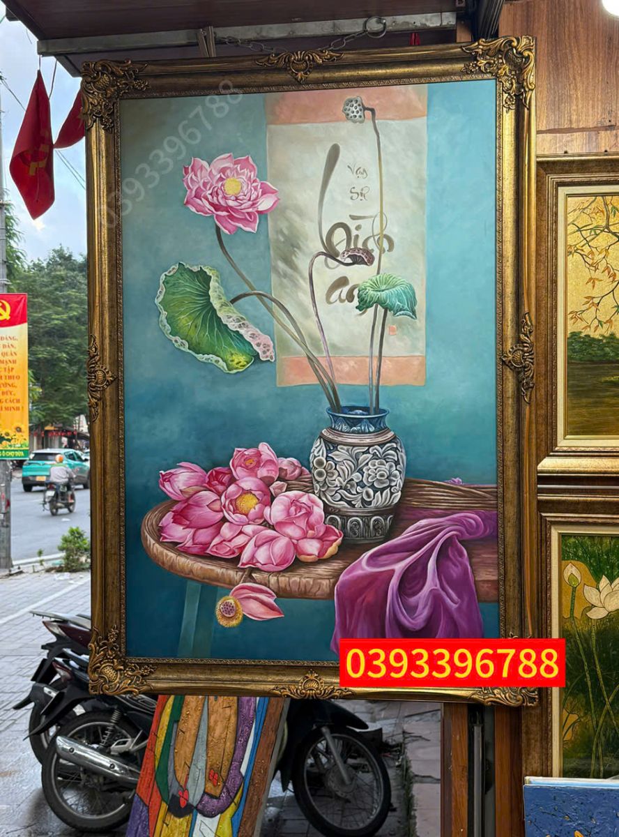 tranh hoa sen đẹp nhất