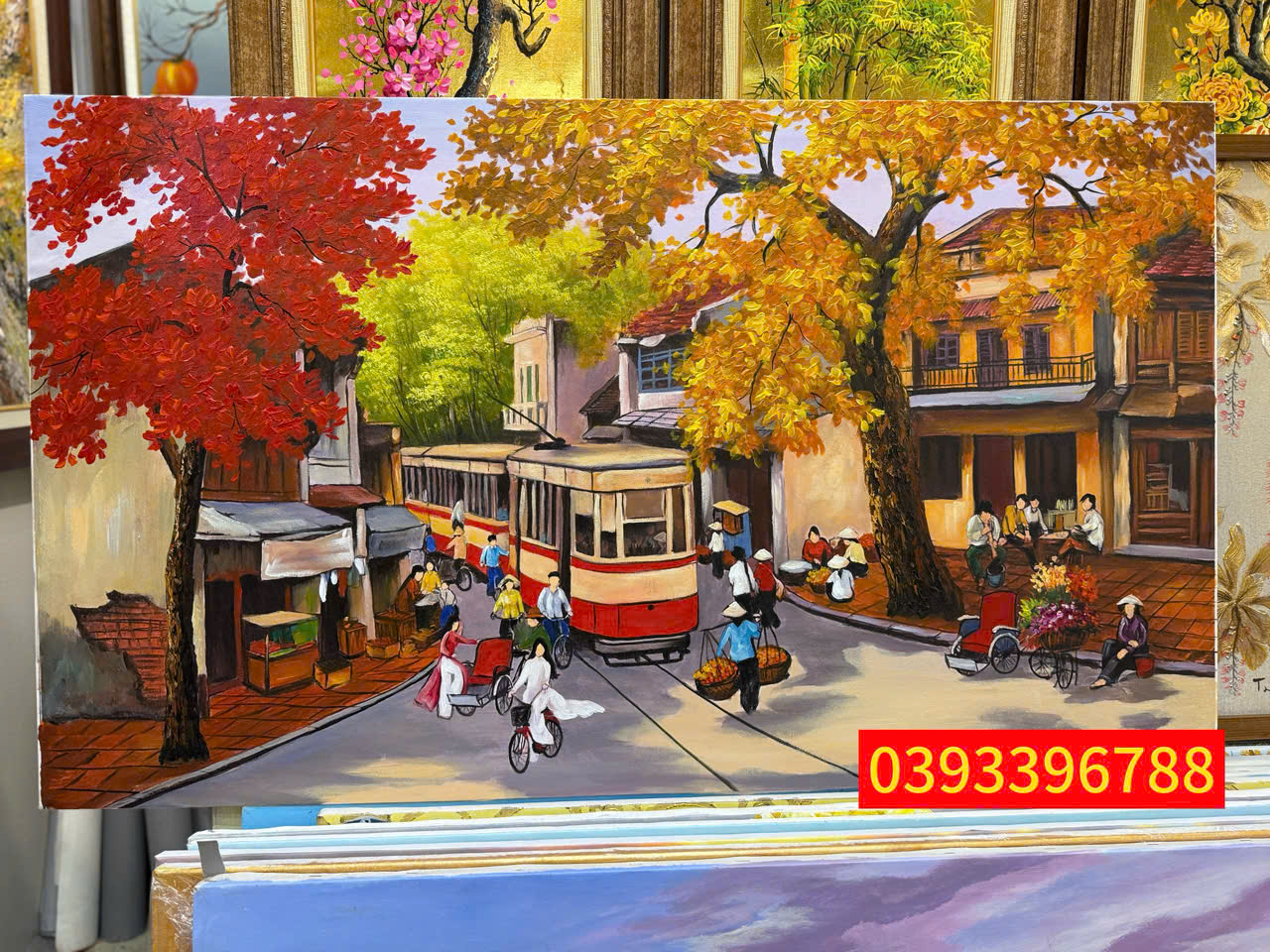 tranh phố cổ xưa
