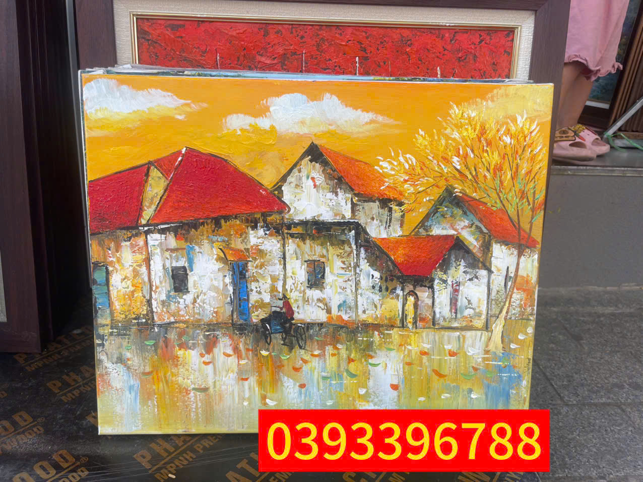 Tranh sơn dầu phố cổ