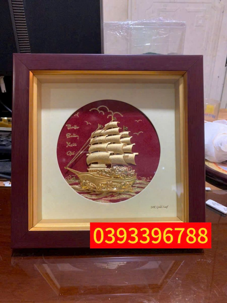 tranh thuận buồm xuôi gió - tranh quà tặng mạ vàng