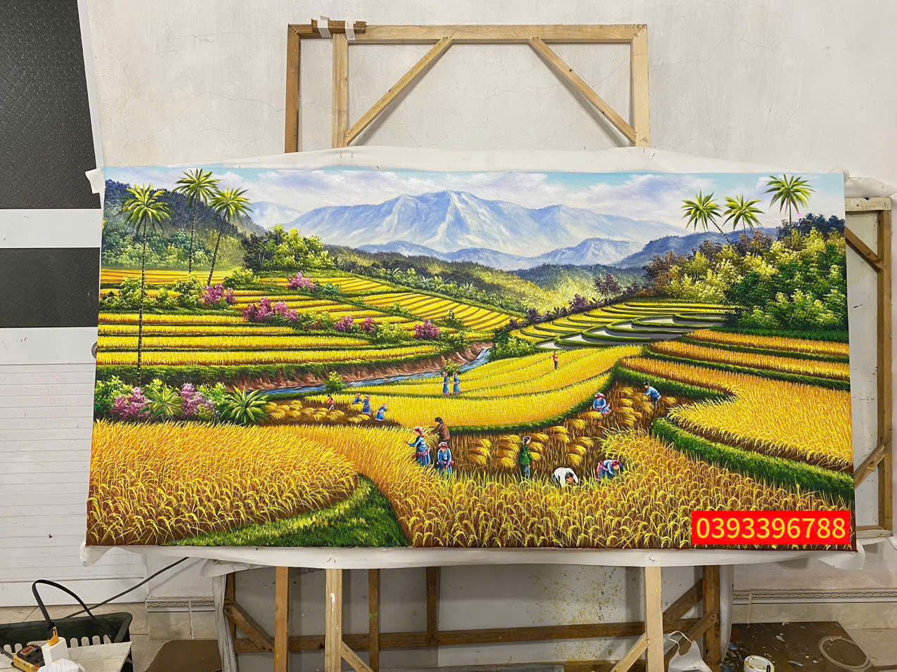 tranh ruộng bâc thang đẹp
