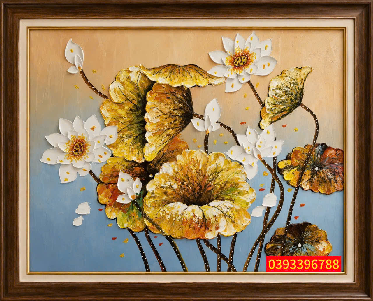 Tranh sơn dầu Hoa sen
